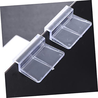 Happyyami 10pcs Acrylic Fish Tank Cover Holder Support Bracket Practical Aquarium Rack for Tanks
