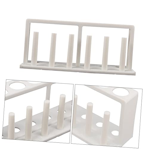 Cabilock Portable Test Tube Rack Organizer for School and Laboratory White Water Quality Test Tube Holder for View and Access Multi Tube Storage