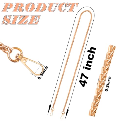 ELANE 4 PCS Purse Chain Straps,47" Purse Straps Purse Chains for Handbags Accessories for Crossbody Bags Purses - color: S-light Gold