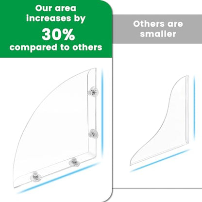 2Pcs Removable 10.6"x10.6" Large Shower Splash Guard with Silicone Sucker, Reusable Splash Guard for Shower, 3MM Thickened Bathtub Splash Guard,Detachable Bathtub Splash Guard for Tub