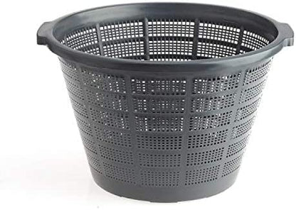 6 Assorted Round Plastic Mesh Pond Plant Basket Kit with Plant Food & Hessian Squares, Round Plastic Planting Pots Water Garden Pot for Pond Aquarium Aquaponics, Hydroponics