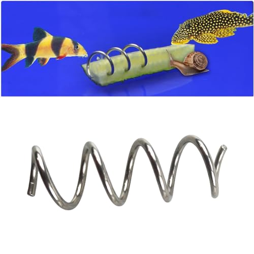 Fish Tank Aquarium Vegetable Feeder, Bottom Sinking Loach Feeder, Aquarium Vegetarian Feeder, Malawi Cichlid Snail Fresh Food Holder for Bottom Feeders 1 Pack