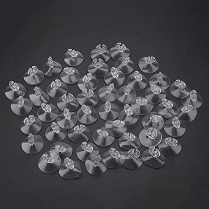 50pcs Aquarium Sucker Clips, Fish Tank Hose Holder Clamps, Ultra Strong Suction Cup Clips for Airline Tube and Pump Tube, Transparent Rubber Sucker Clips for Oxygen Pump Soft