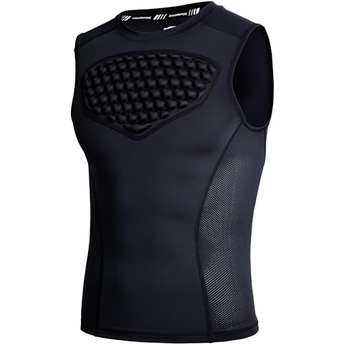 COOLOMG Youth Chest Protector Baseball Softball Heart Guard - color: Black, size: Medium