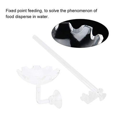 3PCS Shrimp Feeding Tube, Aquarium Glass Shrimp Feeding Tube Food Dish Pipe Holder Acrylic Fish Shrimp Feeder Tube with Holder Clip Feeding Bowl Set Aquarium Accessory(35cm)