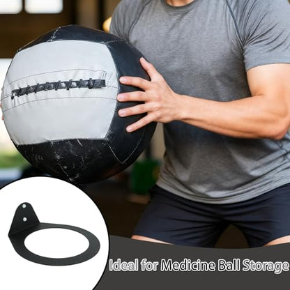 2 Pcs Medicine Ball Rack 8.9 Inch Inside Diameter, 88 Lbs Wall Mount Medicine Ball Storage Racks for Commercial Home Garage Gym Exercise Sports
