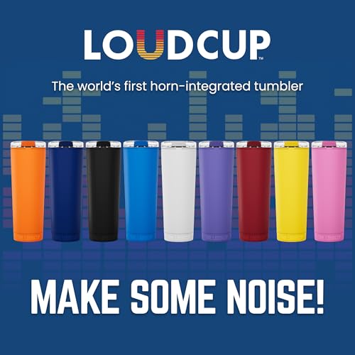The LoudCup 23 oz 2-in-1 Water Bottle & Noisemaker, Classic Navy - color: Classic Navy, size: 23 Ounces