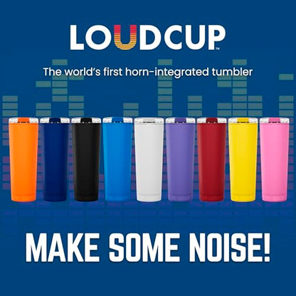 The LoudCup 23 oz 2-in-1 Water Bottle & Noisemaker, Classic Navy - color: Classic Navy, size: 23 Ounces