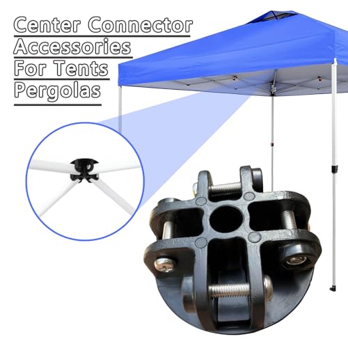 4-Way Roof Centre Bracket Connector Canopy Tent Replacement Parts Pop-up Canopy Replacement Parts Outdoor Canopy Parts (1-Pack+4 Screw Set) - size: 1-pack+4 Screw set