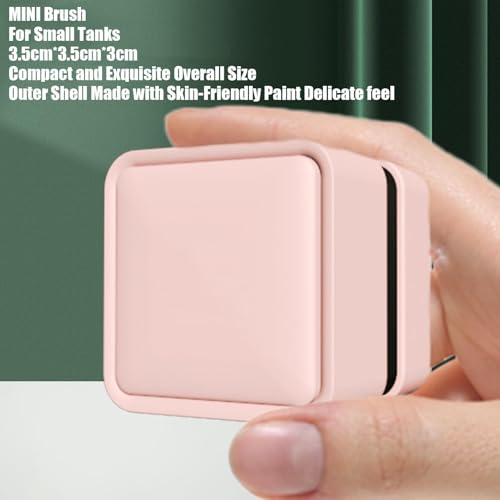 Aquarium Magnet Glass Cleaner,Small Brush Scrubber Remover | Fish Tank Scrubber,for Saltwater Betta Algae Turtle Reptile Terrarium Wall Kitchen Living Room Water - color: Pink