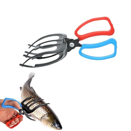 3 Claw Fish Gripper,2025 NEW Multifunctional Three Teeth Fishing Pliers Anti-Slip Fish Claw Gripper, Metal Fishing Pliers Gripper Catch Fish Control Clamp, Fishing Accessories (3 Claw) - color: 3 Claw
