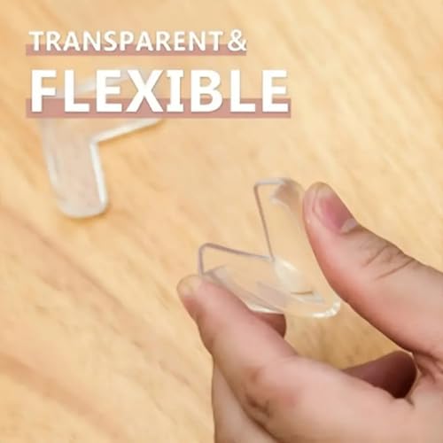 10 Pack Corner Protector Guards, Furniture Edge Safety Bumpers - Proof Bumper & Cushion to Cover Sharp Furniture & Table Edges - Clear L Shaped
