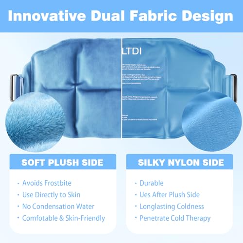 Ice Packs Soft Flexible Gel Pack for Injuries Reusable Cold Hot Therapy for Shoulder Knee Back Elbow Leg Hip Arm for Muscle Relief & Recovery 17.5'' x 9.5'' Blue - color: Blue