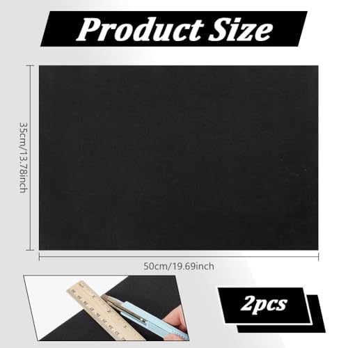 NBEADS 2 Pcs Neoprene Foam Self-Adhesive Board, 19.7x13.8 Inch Black Craft Foam Sheet, Aquarium Fish Tank Leveling Mat Shock Absorbing Pad