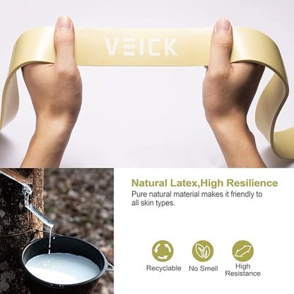 VEICK Pull Up Assist Resistance Bands for Home Gym - color: Green Set of 5 + Handles