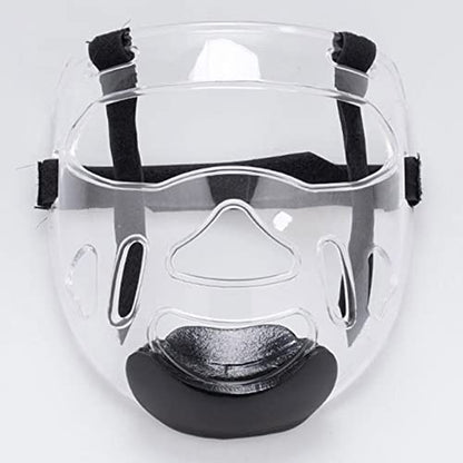 Clear Taekwondo Mask for Adult Martial Arts Headgear with Detachable Face Shield - Thick Padded Protection for Karate, Boxing, Sparring, Muay Thai, Kickboxing Training - color: Adult