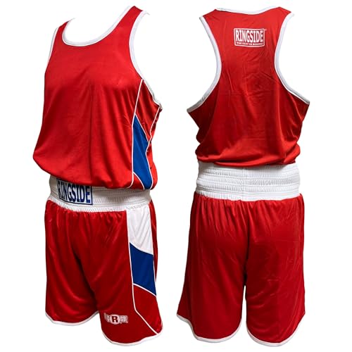 Ringside Reversible Red/Blue Boxing Competition Outfit for Adult and Youth - size: Medium