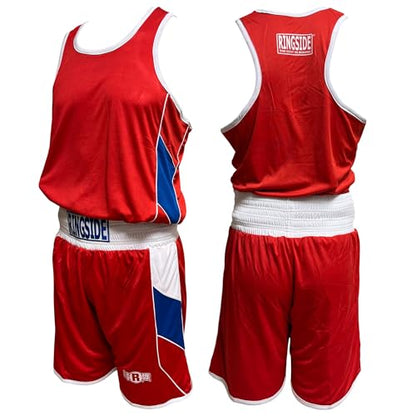 Ringside Reversible Red/Blue Boxing Competition Outfit for Adult and Youth - size: Medium