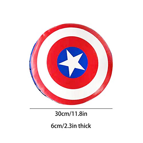 PU Leather Round Taekwondo Karate Punch Strike & Kick Pad Punching Striking & Kicking Target Shield for Boxing Training Practice - color: Red Shield