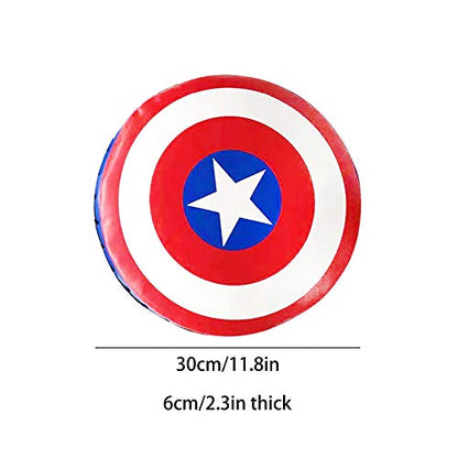 PU Leather Round Taekwondo Karate Punch Strike & Kick Pad Punching Striking & Kicking Target Shield for Boxing Training Practice - color: Red Shield