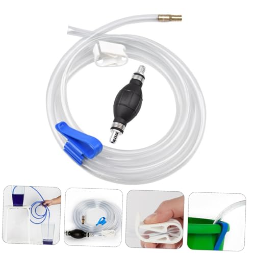 Levemolo Manual Siphon Pump Water Suction Hose Set, Vehicle Guide Oil Tube for Gasoline Diesel Transfer, Multipurpose Liquid Extractor for Car and Home Use