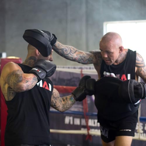 SMAI Elite85 Focus Boxing Mitts - Curved Gloves for MMA Punching Training and Sparring
