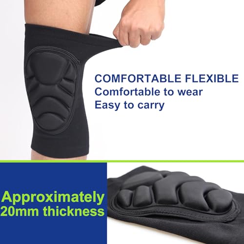 SOUTHMAN Knee Pads Work, 1 Pair 20MM Thick EVA Foam Kneepads, Protective Knee Pads for Men Women, Anti-Slip Collision Avoidance Knee Sleeve for House Cleaning, Flooring, Gardening, Skating (Large)