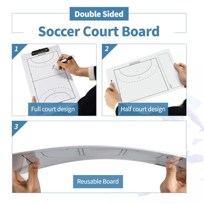 Eco Friendly PVC Multi Sport Coaching Clipboard Reusable Tactical Board for Basketball,Soccer,Volleyball,Handball and Futsal Portable Training Essential for Coaches - style: Handball Board