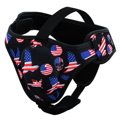 ROAR-INT Wrestling Headgear Men BJJ Ear Guard Protection MMA Grappling Cauliflower Helmet - color: American-Flag (Pack-1)