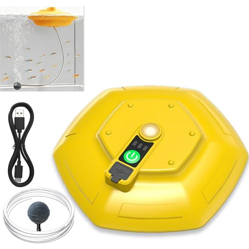 Floating Live Bait Aerator for Bait Bucket, IPX7 Waterproof Rechargeable Portable Aerator, Ultra-Quiet Minnow Aerator Floating Oxygen Pump for Kayak Shore Boat Fishing, Fish Tank & Aquarium - color: 1PC