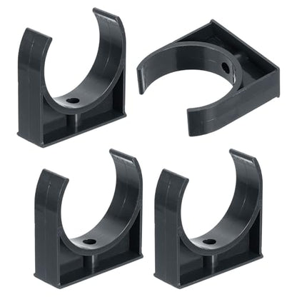 uxcell 4Pcs PVC Water Pipe Clamps Clips, U-Shaped Tubing Hose Buckles, Irrigation Tube Holder for 75mm OD for TV Trays Tubing Hose Hanger Support Tubing, Black