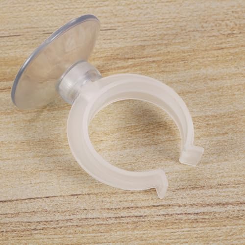 POPETPOP Aquarium Hose Clip 6-Pack, 1.77In Suction-Cup Water Pipe Clamp, Secure Tubing Holder for Fish Tank Airline & Heater Cord, Space-Saving Mount for Glass, Freshwater & Saltwater Tanks - size: 4.50X3.70X3.70CM