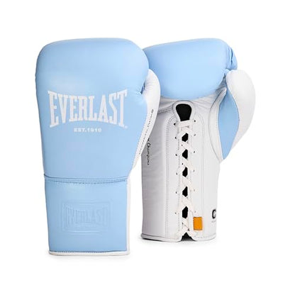 Everlast Powerlock OG Pro Training Boxing Gloves - color: Powder Blue/White, size: 16 oz