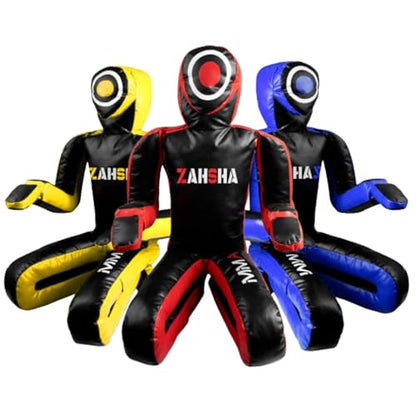 BJJ Wrestling Grappling Self Defense Training Vinyl Dummy, Unfilled - color: Red, size: 60 inch|150cm|5 Feet