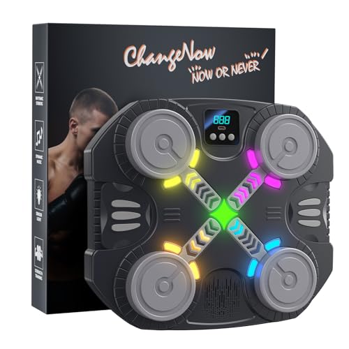 Music Boxing Machine for Kids-Interactive Wall Mounted Punching Target with Sound & Lights,Boxing Trainer Machine Fitness Game Gymnastics Equipment for Home,Birthday Gift for Boys Girls Age 3-12 - color: 4 Strike Points-kids 3+