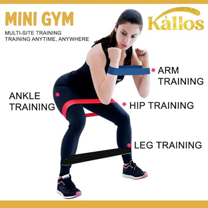 8-Piece Resistance Band Set for Home Workout with Pull-Up Assistance Loop and Booty Bands with Handles Ideal for Full-Body Strength Training Glute Activation and Stretching Fitness Kit
