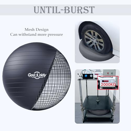Soft Exercise Ball, Yoga Pregnancy Ball Chair, Pilates Equipment with Pump - color: Black, size: L(23-26inch/58-65cm)