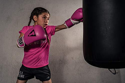 TITLE Boxing Pro Style Leather Training Gloves 3.0 - Boxing Gloves, Boxing Training Gloves, MMA Gloves, Oz Training Gloves, Kickboxing Gloves, Punching Bag Gloves, Sparring Gloves - color: Hot Pink/White, size: 14 oz