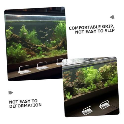 Ciieeo 6pcs Clear Acrylic Aquarium Lid Handles Grip for Fish Tank Replacement Easy Installation Fit for Aquariums Heavy Duty Fish Tank Lid Holders