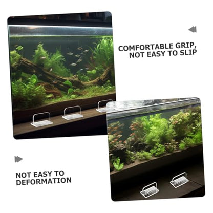 Ciieeo 6pcs Clear Acrylic Aquarium Lid Handles Grip for Fish Tank Replacement Easy Installation Fit for Aquariums Heavy Duty Fish Tank Lid Holders