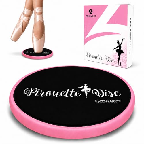 Ballet Pirouette Disc for Dancers and Turn Technique Training | Portable Training Disc to Improve Pirouettes, Releve, Balance and Control for Dance, Gymnastics and Ice Skating - color: Pink with box