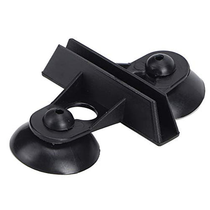 40PCS PVC Aquarium Fish Tank Suction Cup Separating Board Divider Support Clip White Black 6.5x5.3cm (Black) - color: Black