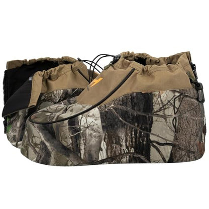 600D Insulated Boot Covers, Camo Hunting Gear, Cold Weather | Water-Resistant, Non-Slip, PU Leather, Pull-On, Suitable for Hunting, Fishing, Camping, and Outdoor Activities - size: X-Large