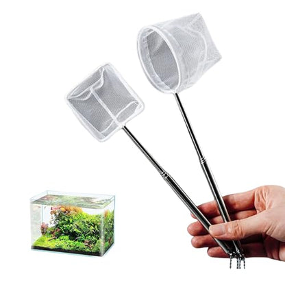 Extendable Fish Handling Tool with Ergonomic Grip Stable Construction Fishing Net for Aquariums and Fishtanks Fish Catcher - color: Square, size: Large