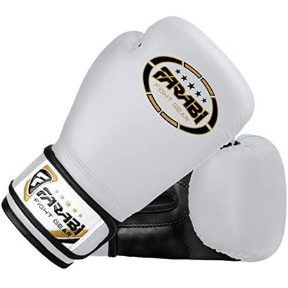 Farabi Boxing Gloves Kids Junior Muay Thai Kick Boxing Training MMA Punching Bag - color: White, size: 8OZ