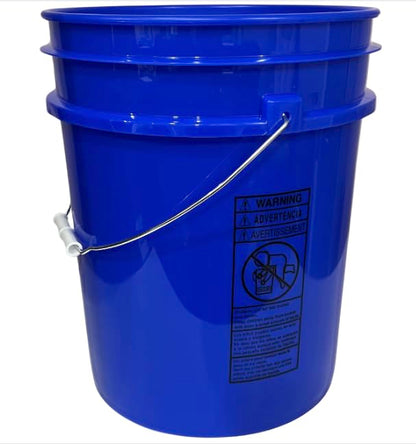 5 Gallon Food Grade Reflex Blue Bucket with Screw on Lid- Pack of 3- Made in USA