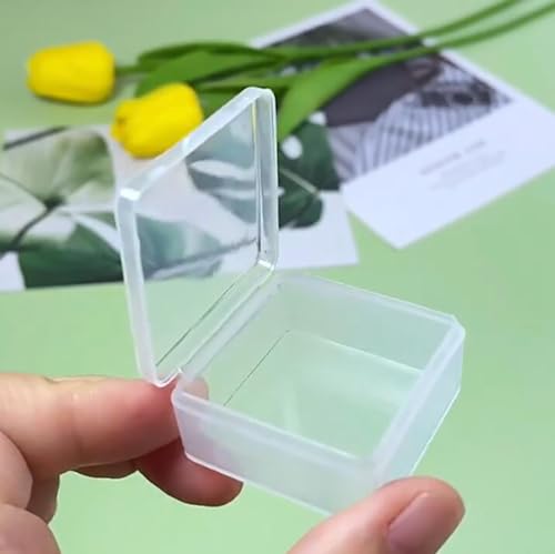 12 Pack Plastic Storage Cases with Lid, 1.5 x 1.5 x 0.71 Inch,Square Empty Clear Plastic Storage Containers for Small Items, Jewelry, Earrings, Necklace, Rings, Cosmetics, Threads, Beads, Crafts etc. - size: 1.5 x 1.5 x 0.71 Inch