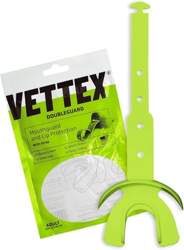 Vettex DoubleGuard Mouth Guard with Lip Protection, Lime - color: Lime