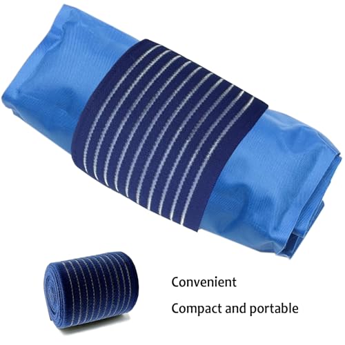 Cold Pack Strap, Elastic Belt to Wrap Cold Pack, Ice Pack Extender Strap, Add Length to Most Ice Pack, Multifunctional (Blue) - color: Blue