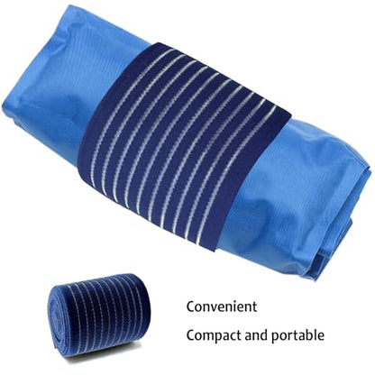 Cold Pack Strap, Elastic Belt to Wrap Cold Pack, Ice Pack Extender Strap, Add Length to Most Ice Pack, Multifunctional (Blue) - color: Blue